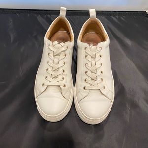 Women’s Jack Rogers Paige Leather Platform Sneaker Color White Size 9.5 US